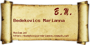Bedekovics Marianna névjegykártya
